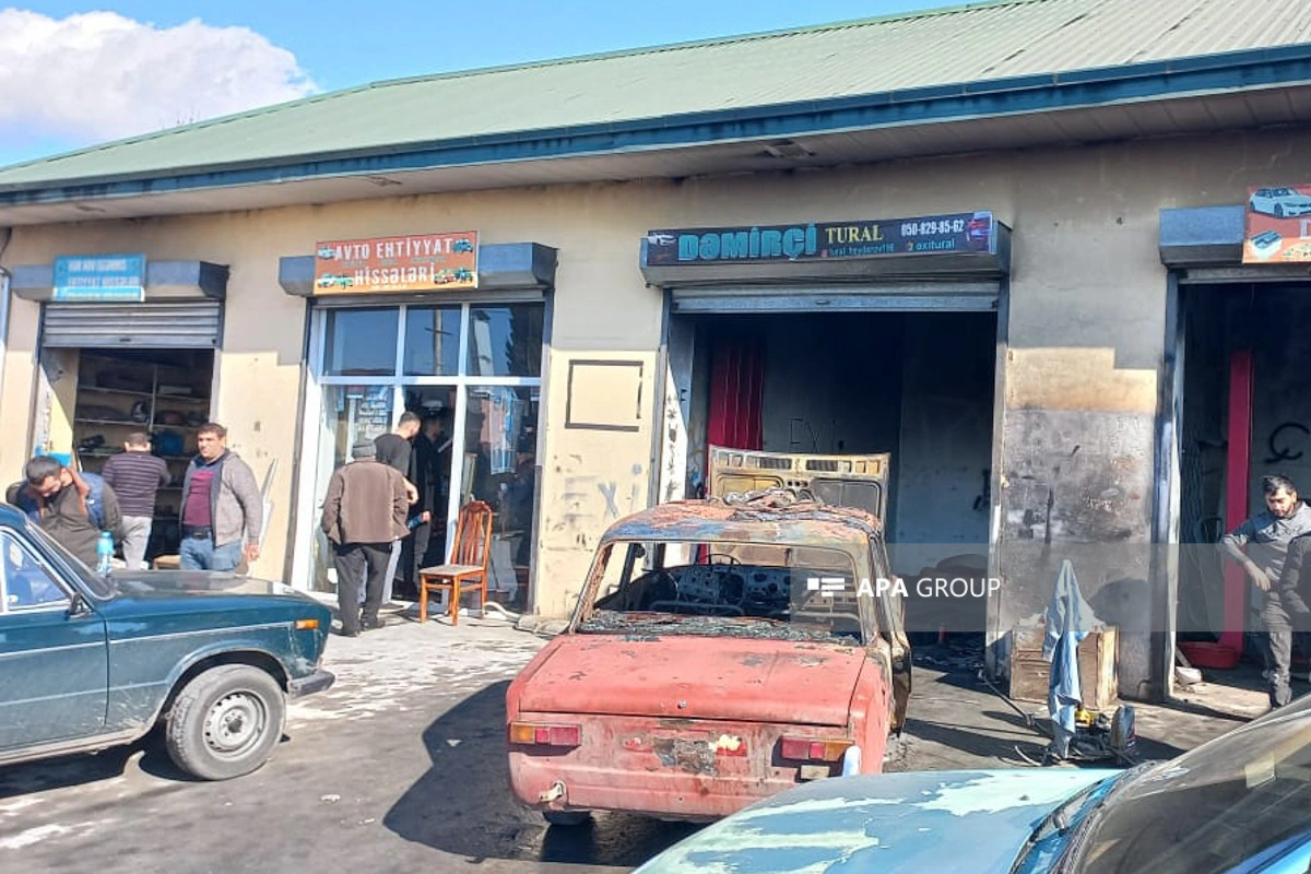 Zaqatalada maşın təmiri sexində yanğın olub - FOTO - YENİLƏNİB