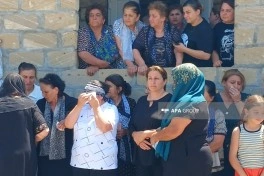 I Qarabağ müharibəsində itkin düşmüş hərbçi Rauf Əhmədovun qalıqları Goranboyda dəfn edilib - FOTO