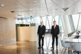 Prezident İlham Əliyev Mərkəzi Bankın yeni binasının açılışında iştirak edib - FOTO