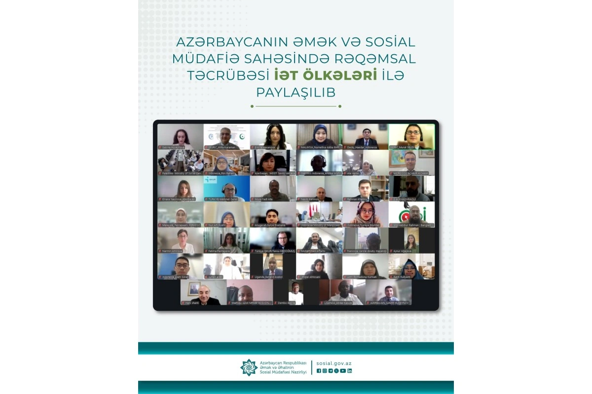 Azərbaycanın əmək və sosial müdafiə sahəsində rəqəmsal təcrübəsi İƏT ölkələri ilə paylaşılıb