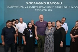 Prezident İlham Əliyev Xocavənd rayonunun Quzeyxırman kəndində olub - FOTO - YENİLƏNİB