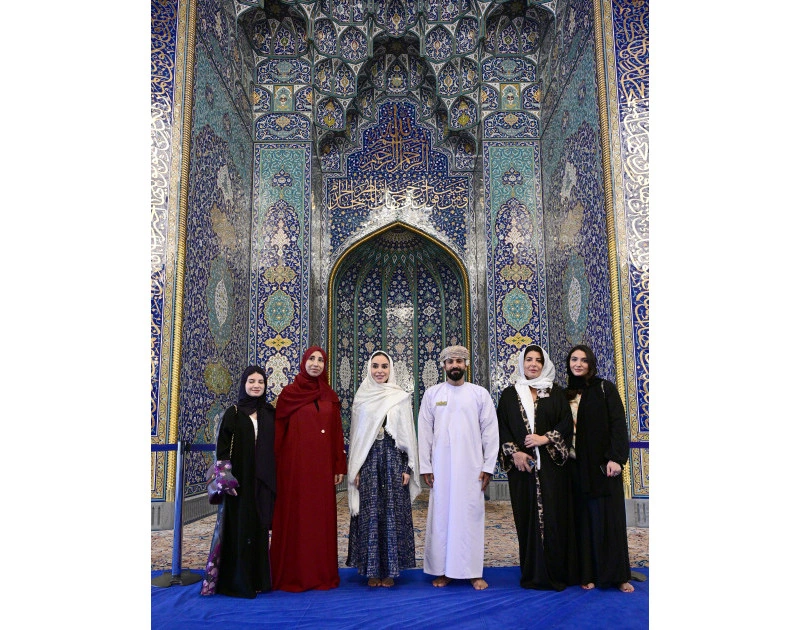 Leyla Əliyeva Maskatda Sultan Qabus Böyük Məscidini ziyarət edib