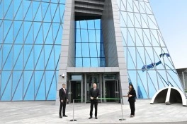 Prezident İlham Əliyev Mərkəzi Bankın yeni binasının açılışında iştirak edib - FOTO
