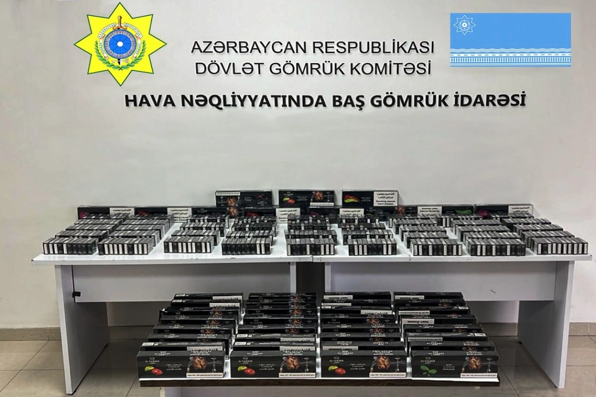 Bağdad-Bakı aviareysi ilə ölkəyə qanunsuz gətirilən 866 qutu qəlyan tütünü aşkarlanıb