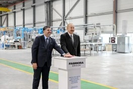 Prezident Qaradağda kağız və gigiyenik məhsulların istehsalı müəssisəsinin açılışında iştirak edib