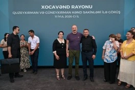 Prezident İlham Əliyev Xocavənd rayonunun Quzeyxırman kəndində olub - FOTO