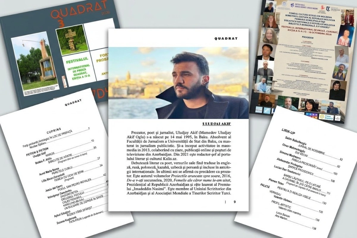 IV Beynəlxalq “Quadrat” Nəsr Festivalında Azərbaycanı Ulucay Akif təmsil edir