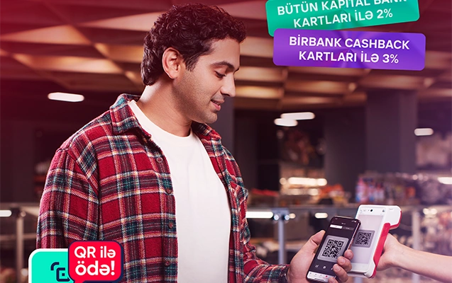 “Birbank”ın QR-kodla ödəniş üsulu 3%-dək keşbek qazandırır
