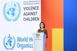 Leyla Əliyeva Səmərqənddə Uşaqların rifahına investisiya mövzusunda Ümumdünya Sammitinin açılışında iştirak edib - FOTO