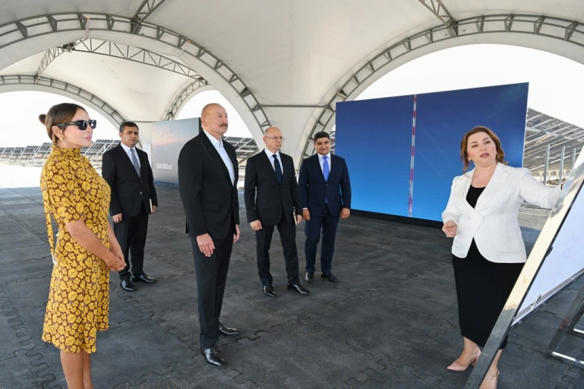 Prezident Naxçıvanda “Şəms 1” və “Qərbi Üfüq” Günəş Elektrik stansiyalarında görülən işlərlə tanış olub - VİDEO