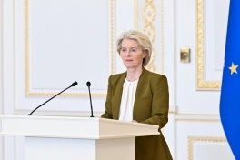 Prezident İlham Əliyev və Ursula fon der Lyayen mətbuata birgə bəyanatlarla çıxış ediblər - - FOTO - YENİLƏNİB-1