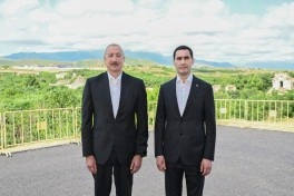 Azərbaycan və Türkmənistan prezidentləri Füzuli şəhərinin dağıdılmış yerlərinə baxıblar