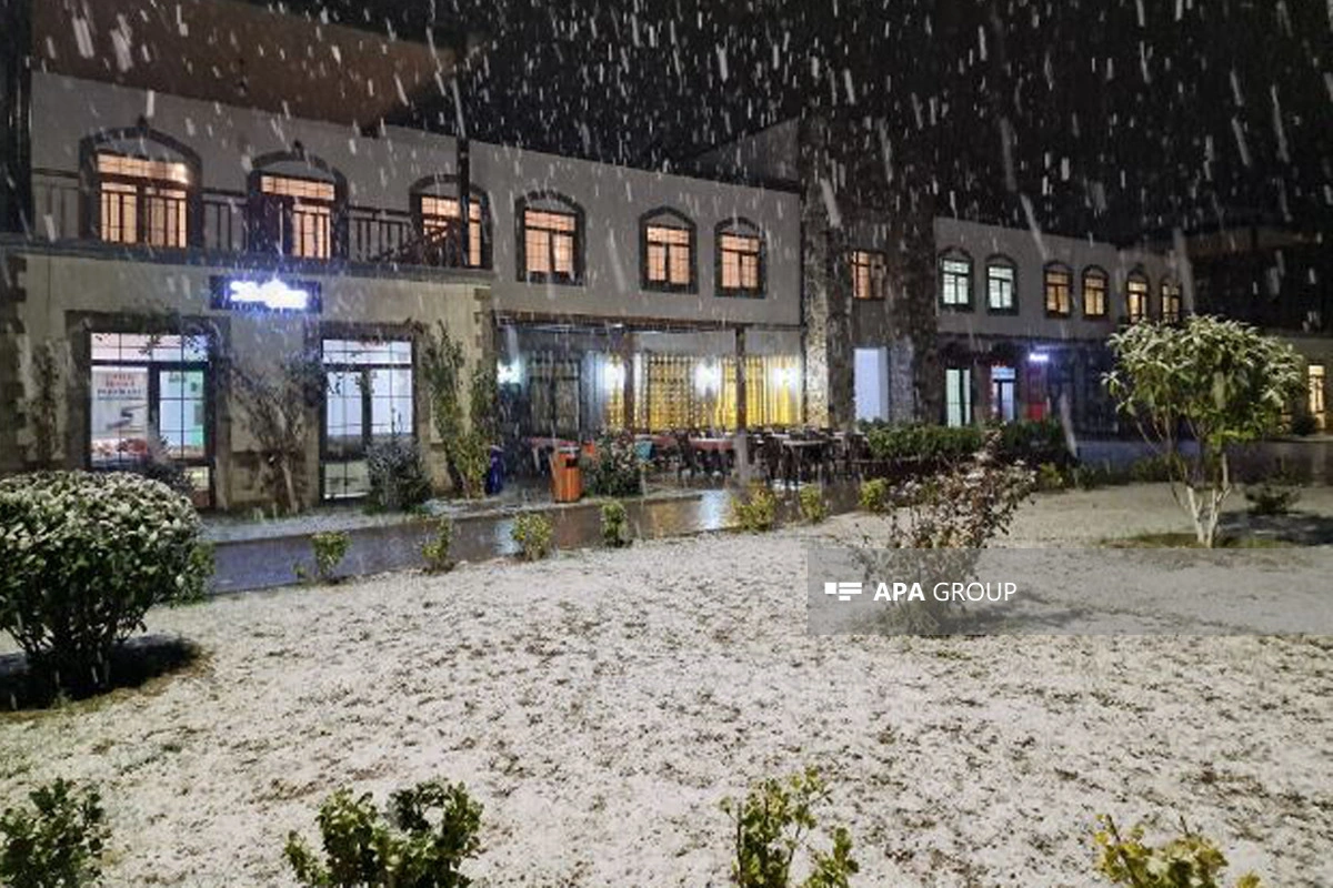 Zəngilanın əksər yerləri ağ örpəyə bürünüb - FOTO