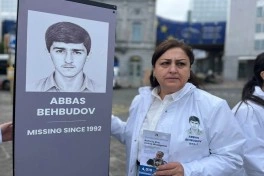 Azərbaycanlı itkin ailələri Avropa Parlamenti qarşısında etiraz aksiyası keçirib