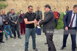 Növbəti köç karvanı Xocavənd kəndinə çatıb, açarlar təqdim edilib - YENİLƏNİB-1 - FOTO