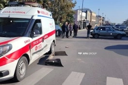 Gəncədə 3 avtomobil və təcili yardım maşını toqquşub, 4 nəfər xəsarət alıb - FOTO - YENİLƏNİB
