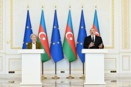 Prezident İlham Əliyev və Ursula fon der Lyayen mətbuata birgə bəyanatlarla çıxış ediblər - - FOTO - YENİLƏNİB-1