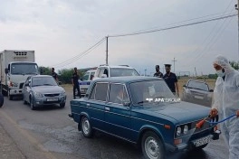 Samuxda qarayara aşkarlanan ərazidə nəzarət postu qurulub, dezinfeksiya aparılır - FOTO