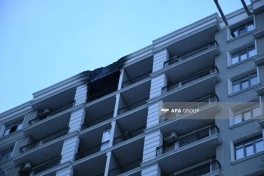 Bakıda yaşayış binasında yanğın söndürülüb - YENİLƏNİB-1 - FOTO
