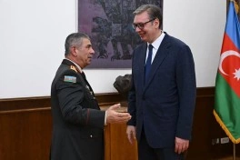 Vuçiç Azərbaycan müdafiə nazirini qəbul edib
