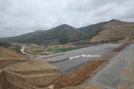 Qəbələdə Yengicə su anbarının tikintisi davam etdirilir - FOTO