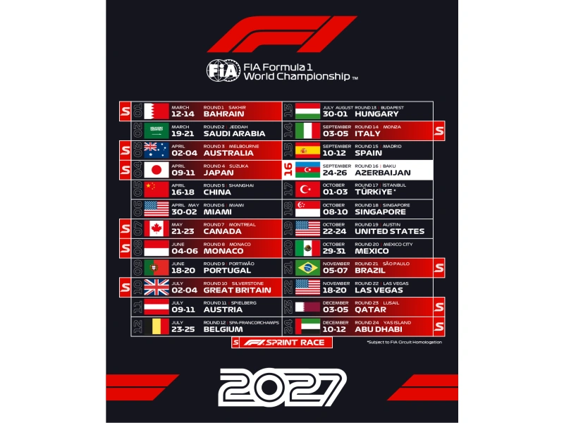 2027-ci il Formula 1 Azərbaycan Qran-prisinin tarixi açıqlanıb