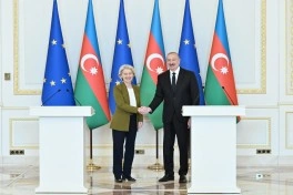 Prezident İlham Əliyev və Ursula fon der Lyayen mətbuata birgə bəyanatlarla çıxış ediblər - - FOTO - YENİLƏNİB-1